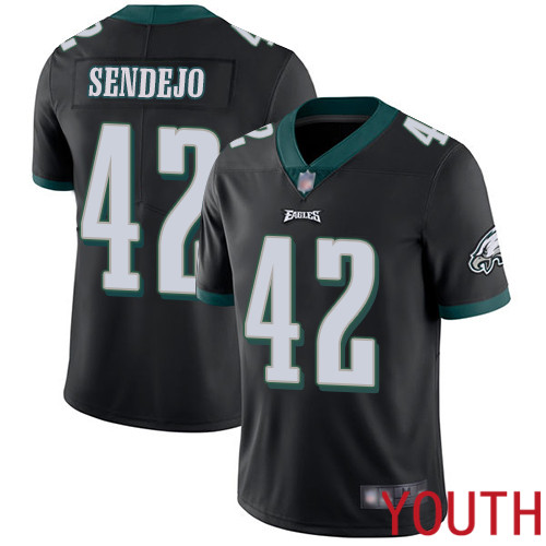 Youth Philadelphia Eagles 42 Andrew Sendejo Black Alternate Vapor Untouchable NFL Jersey Limited Player